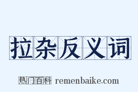 拉杂反义词是什么意思的图片